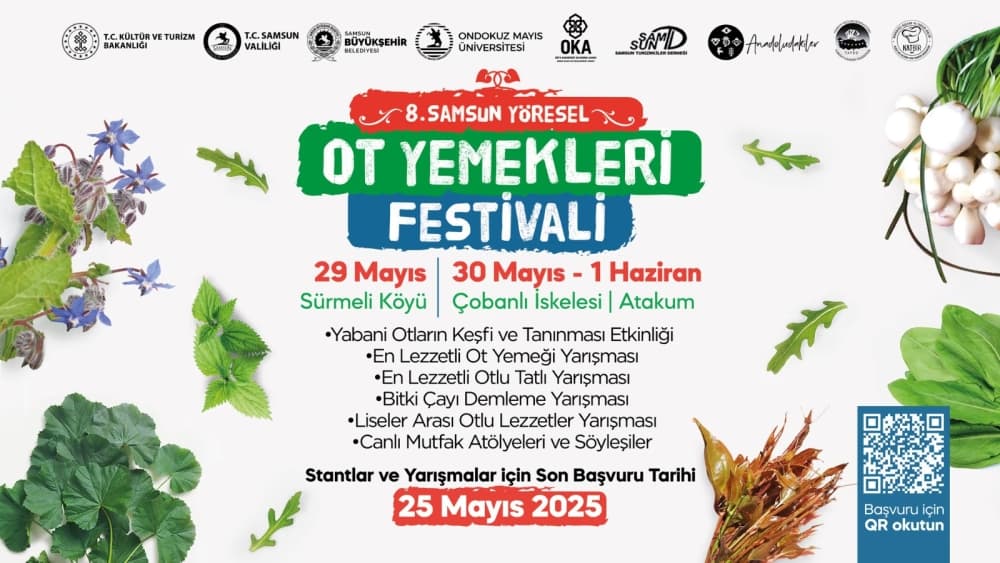 8. SAMSUN YÖRESEL OT YEMEKLERİ FESTİVALİ İÇİN GERİ SAYIM