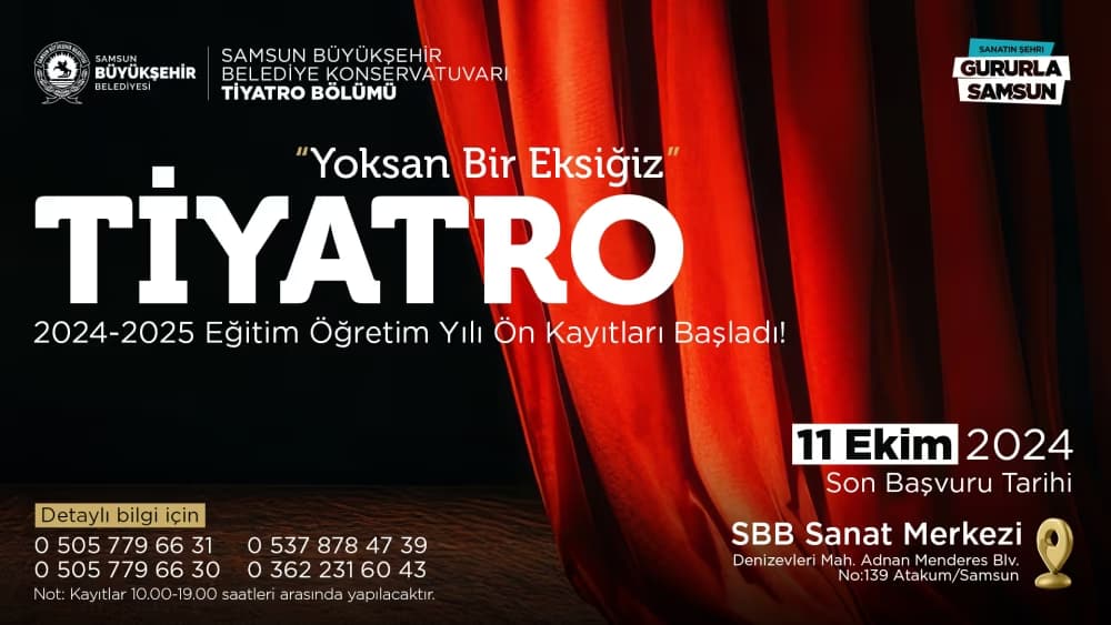 Büyükşehir Belediye Konservatuarı tiyatro kurslarına başvurular başladı