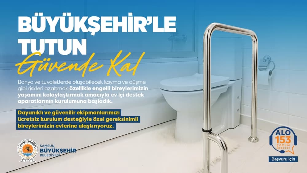 BÜYÜKŞEHİR’DEN ÖZEL BİREYLERE EV İÇİ TUTUNMA APARATI DESTEĞİ