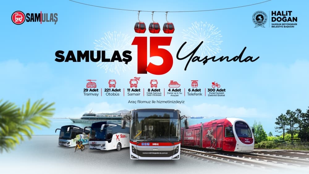 BÜYÜKŞEHİR’İN ULAŞIMDAKİ LOKOMOTİF GÜCÜ “SAMULAŞ” 15 YAŞINDA