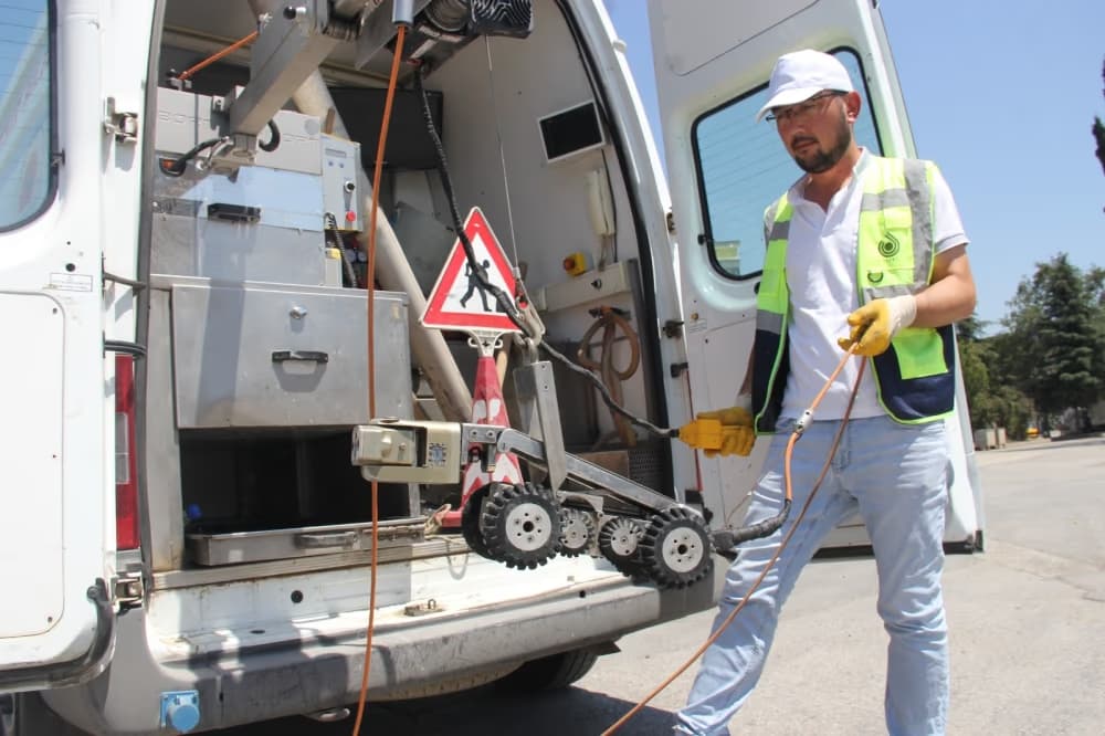 SASKİ kanal görüntüleme robotları iş başında