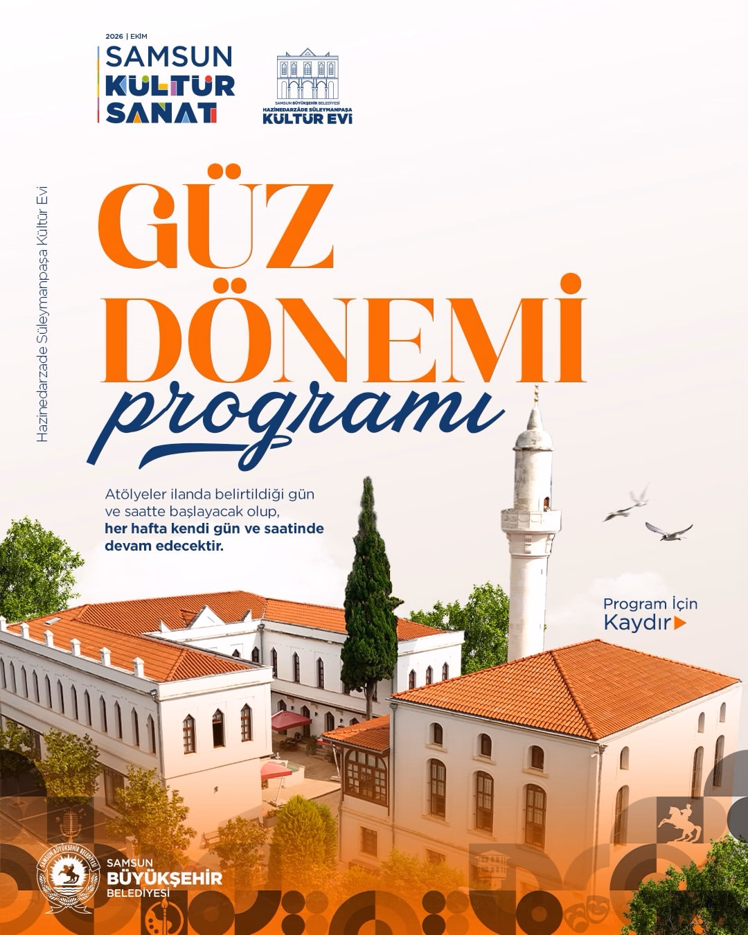Kültür Evi Güz Dönemi Etkinlik ve Eğitimleri; Ekim Ayı Programlarıyla Başlıyor.