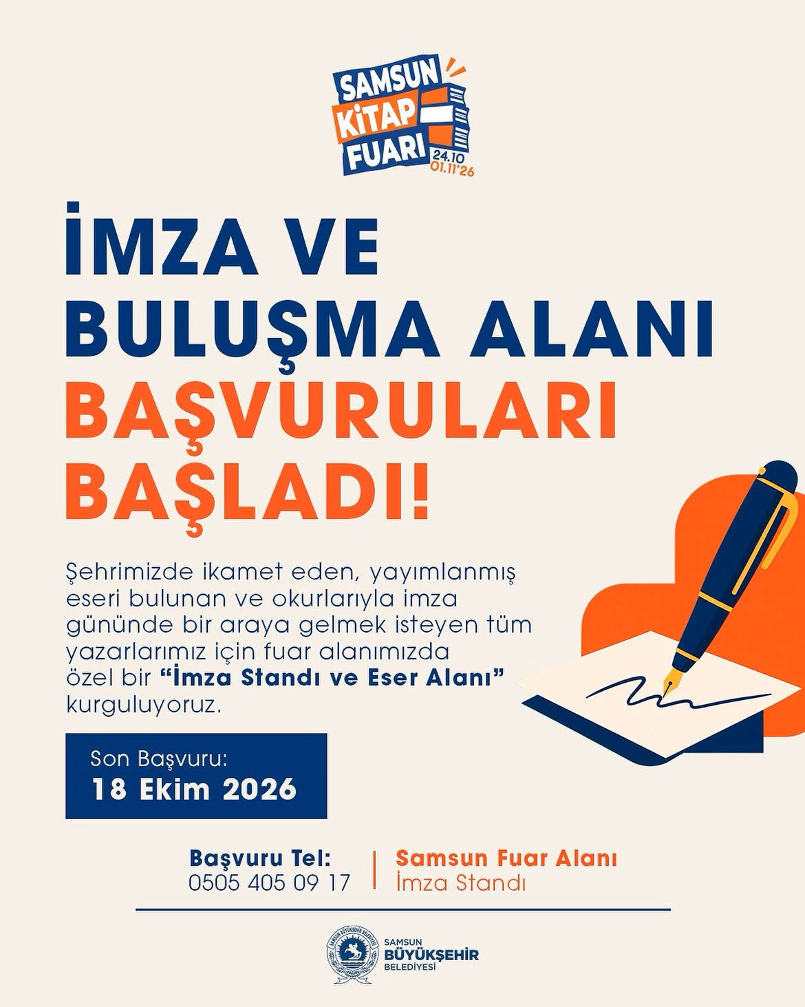 Samsun Kitap Fuarı İmza ve Buluşma Alanı Başvuruları Başladı!