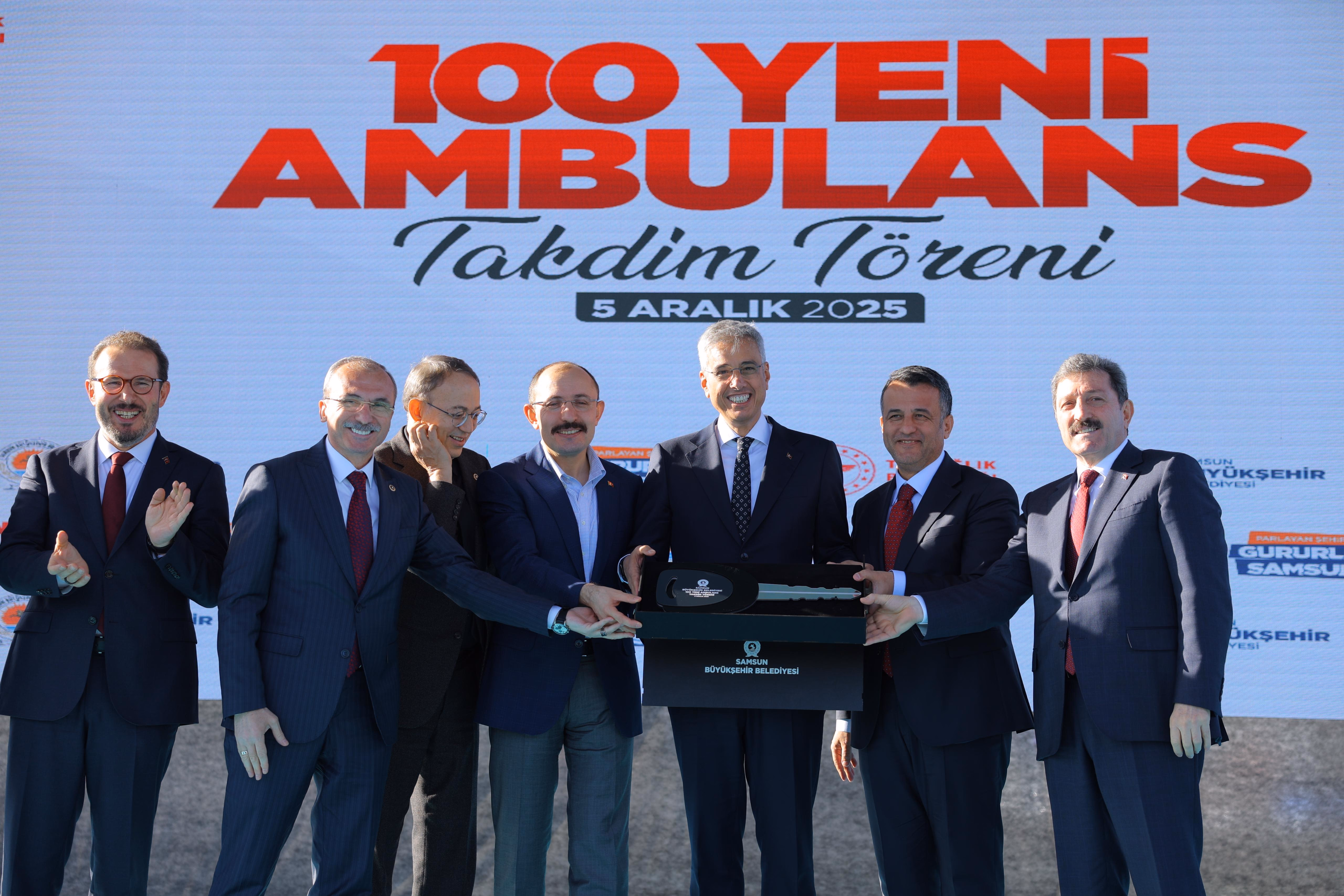 100 YENİ AMBULANS TESLİM TÖRENİ - Görsel 1
