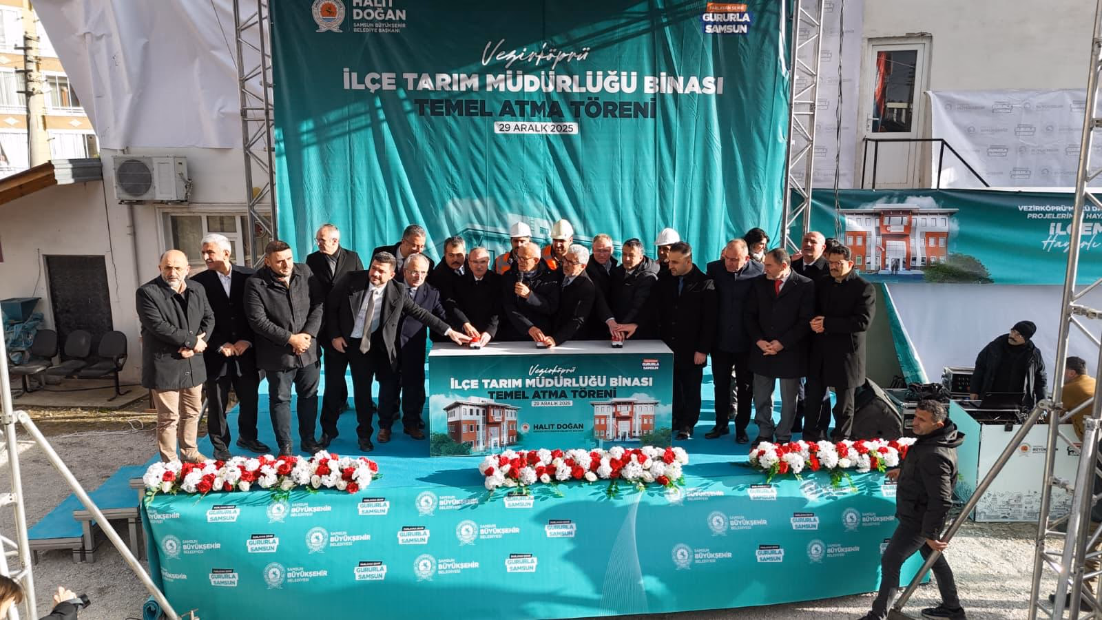 VEZİRKÖPRÜ’DE TARIM VE ORMAN MÜDÜRLÜĞÜ  TEMEL ATMA TÖRENİ - Görsel 1