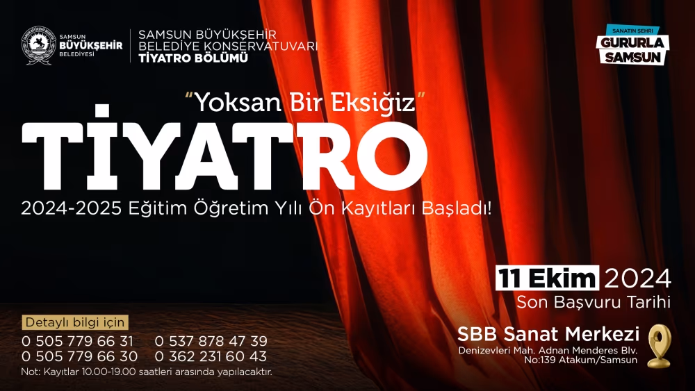 Büyükşehir Belediye Konservatuarı tiyatro kurslarına başvurular başladı