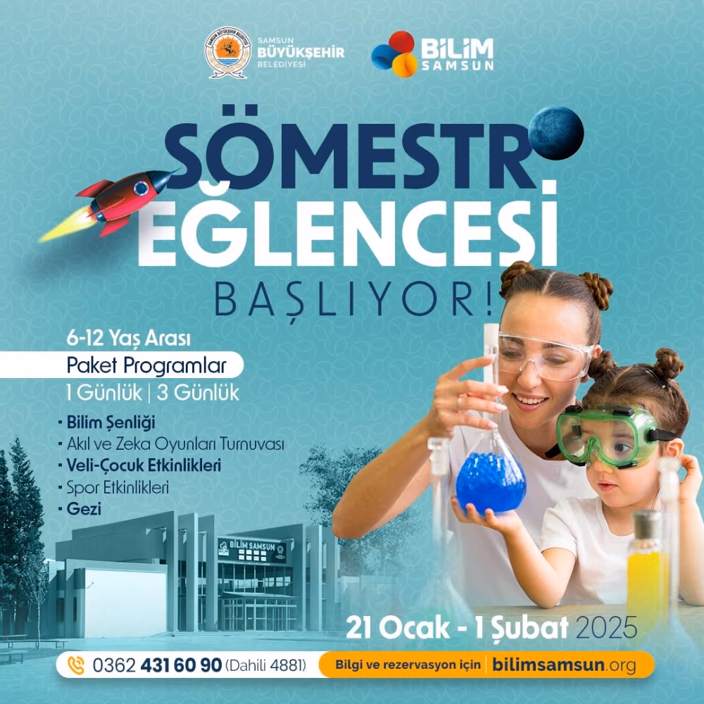Büyükşehir ile yarıyıl tatili dolu dolu geçecek