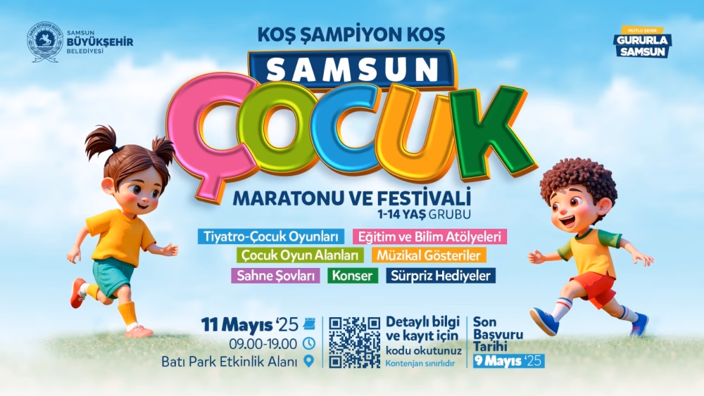 “Samsun Çocuk Maratonu Ve Festivali” başlıyor