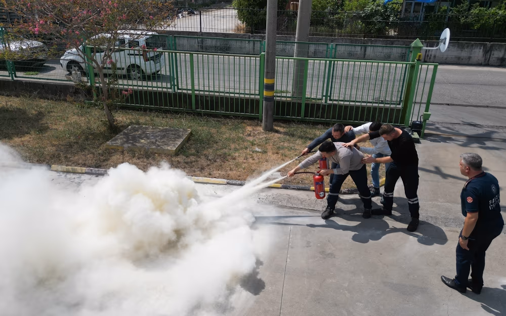 Samsun İtfaiyesi’nden nefes kesen tatbikat