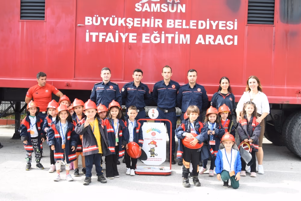 Samsun’un minik itfaiye gönüllüleri