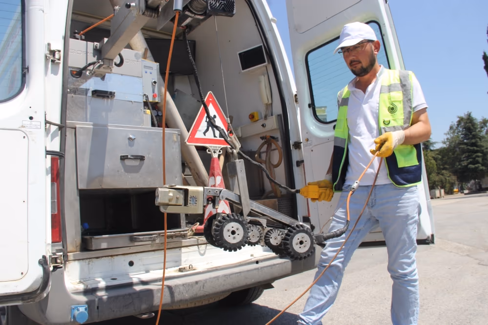 SASKİ kanal görüntüleme robotları iş başında