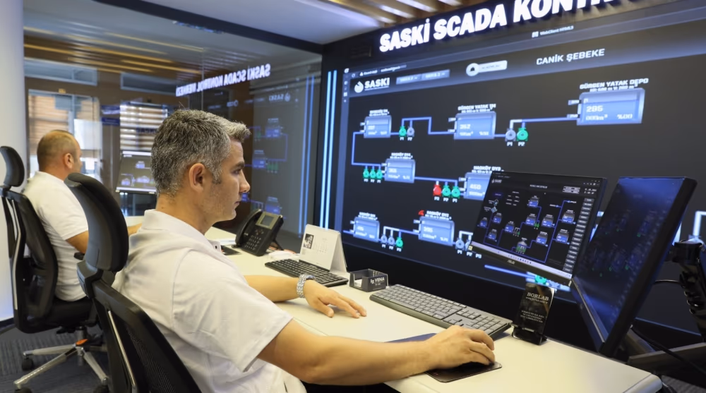 SASKİ'DEM SCADA ile 7/24 takip